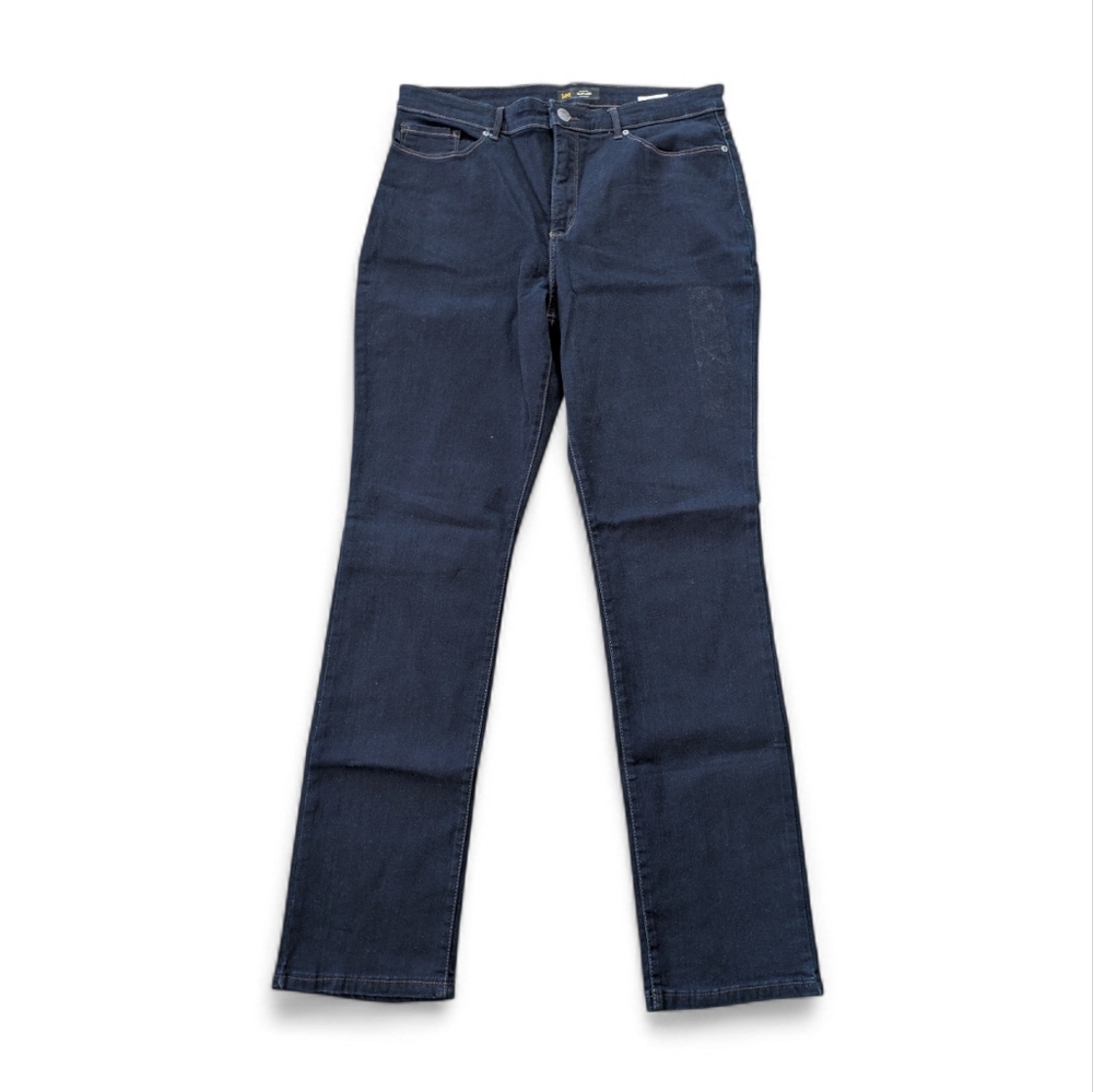 Lee Sculpting High Rise‎ Slim Fit Jeans Womens 16 Long Blue Boot Cut NWOT